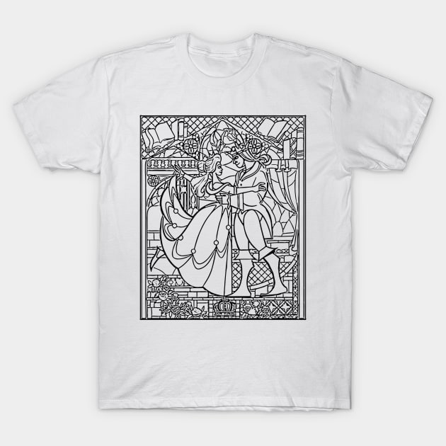 black and white stain glass T-Shirt by nomadearthdesign